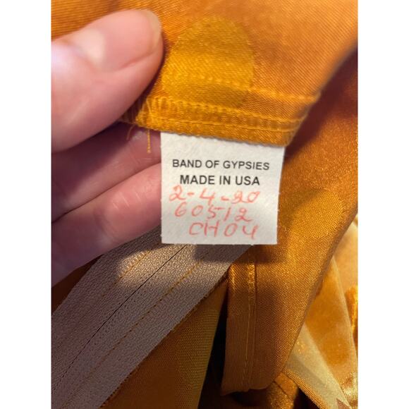 Band of Gypsies Bundy Mini Skirt Gold Size Small‎ Polka Dot Retro NWT - Picture 8 of 8